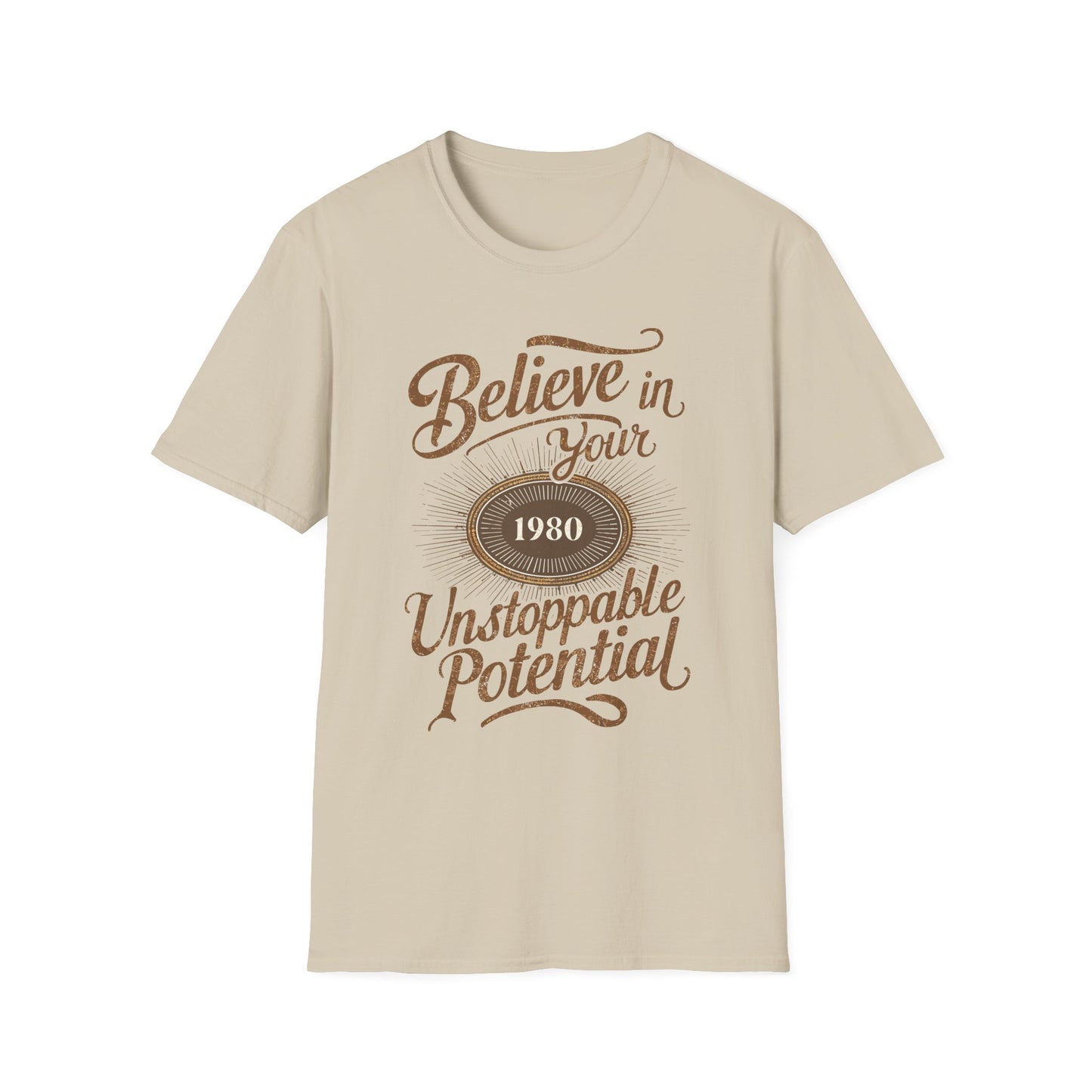 Believe in Your Unstoppable Potential T-Shirt Sand Printify T-Shirt Rhythm & Drip Apparel