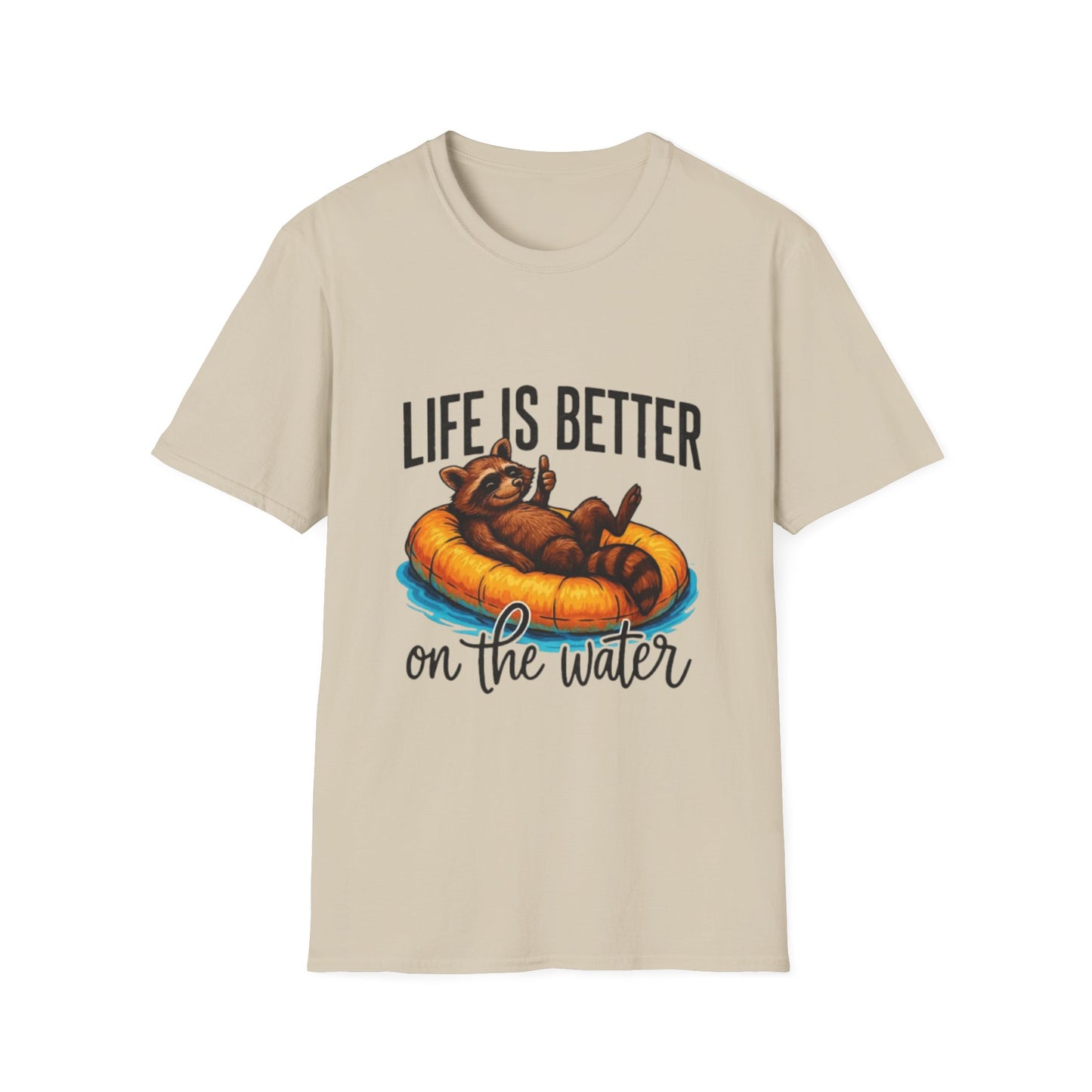 Summer- Life Is Better on the Water T-Shirt Sand Printify T-Shirt Rhythm & Drip Apparel