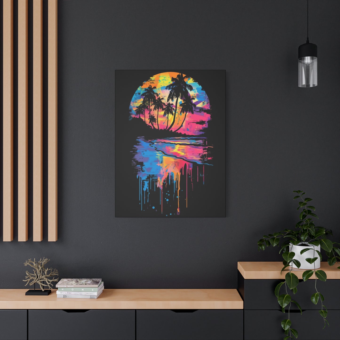Beach- Vibrant Beach Sunset Canvas Art Print, Tropical Wall Decor, Home Aesthetic, Summer Vibes, Gift for Beach Lovers Printify Canvas Rhythm & Drip Apparel