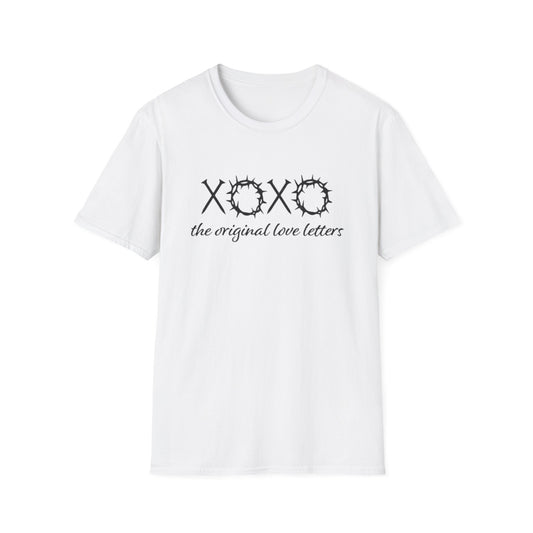 XOXO Love Letters Christian T-Shirt White Printify T-Shirt Rhythm & Drip Apparel
