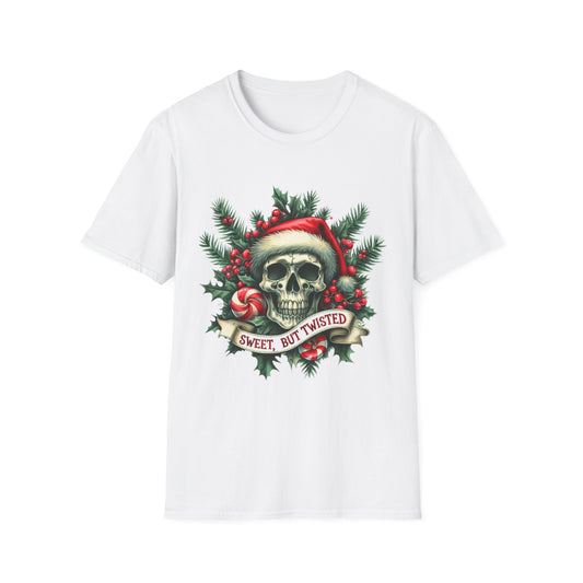 Christmas- Sweet But Twisted T-Shirt White Printify T-Shirt Rhythm & Drip Apparel