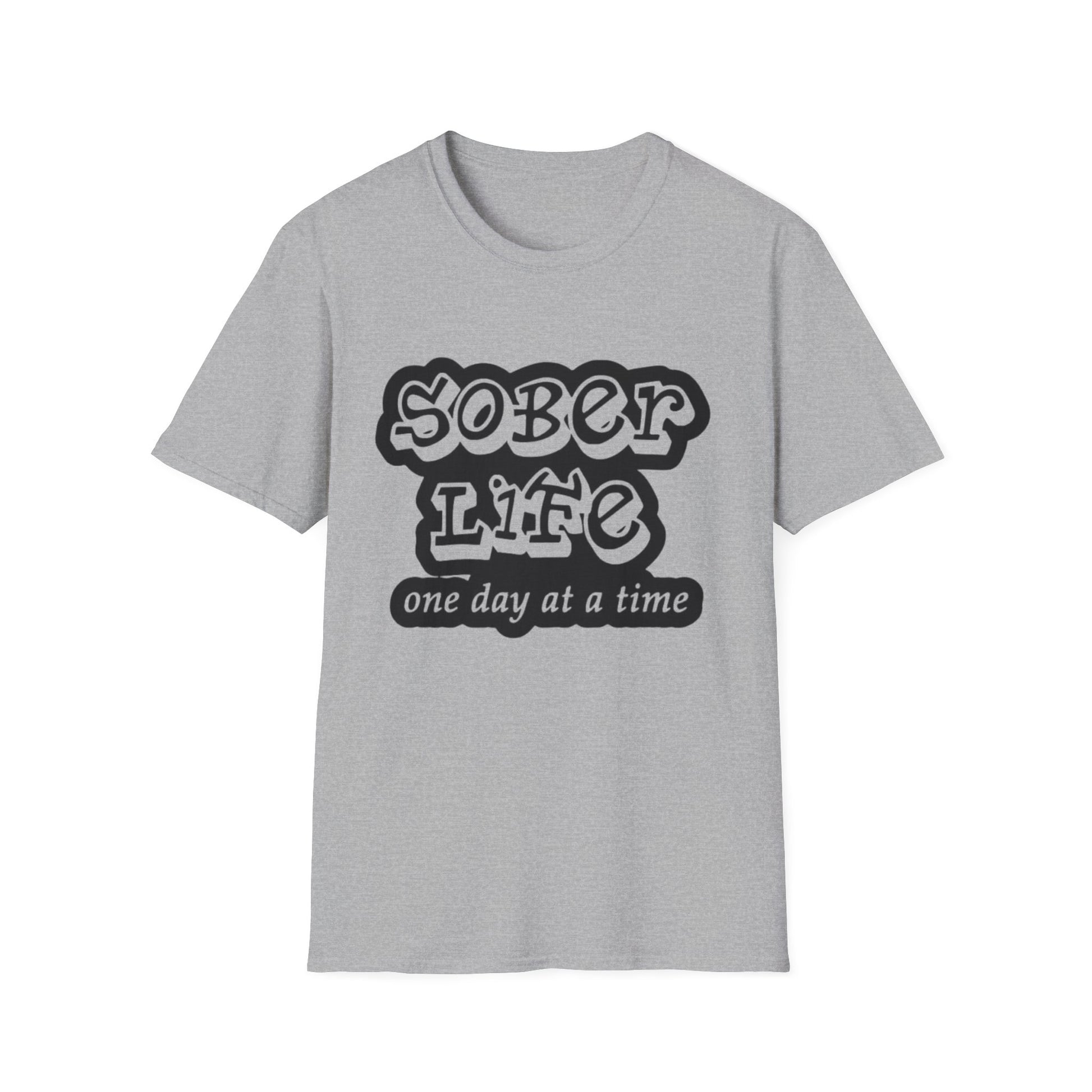Addiction Sober Life T-Shirt Sport Grey Printify T-Shirt Rhythm & Drip Apparel