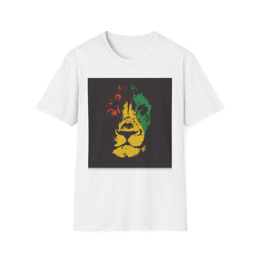 Vibrant Lion T-Shirt White Printify T-Shirt Rhythm & Drip Apparel