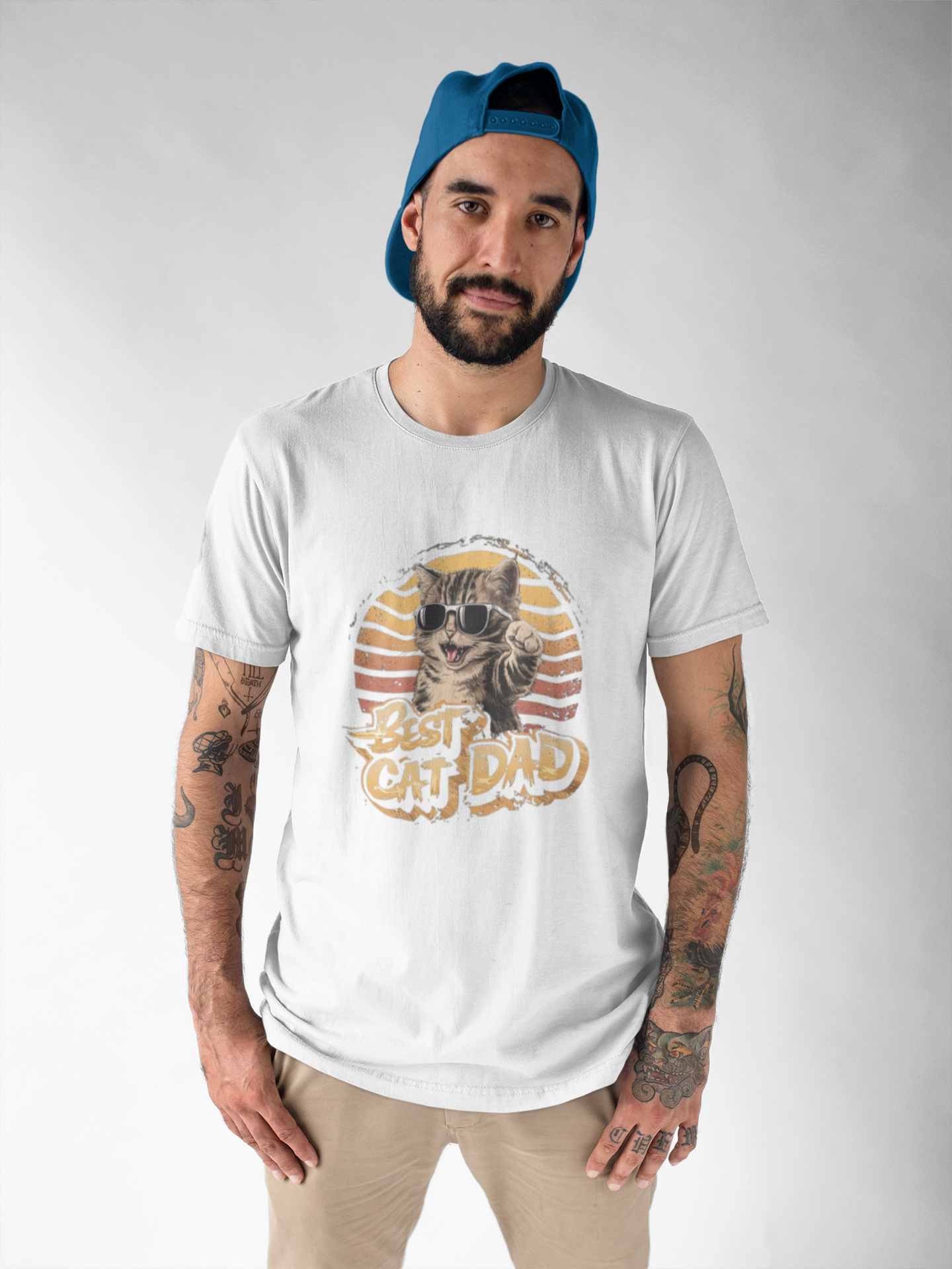Best Cat Dad T-Shirt Printify T-Shirt Rhythm & Drip Apparel