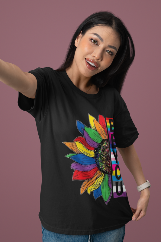 Colorful Sunflower Pride Be You T-Shirt Printify T-Shirt Rhythm & Drip Apparel