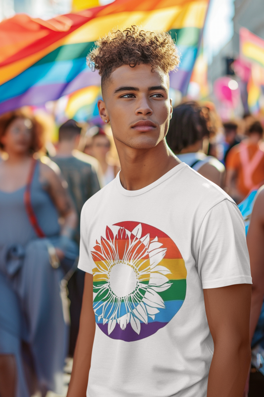 Vibrant Sunflower LGBTQ+ Unisex T-Shirt Printify T-Shirt Rhythm & Drip Apparel