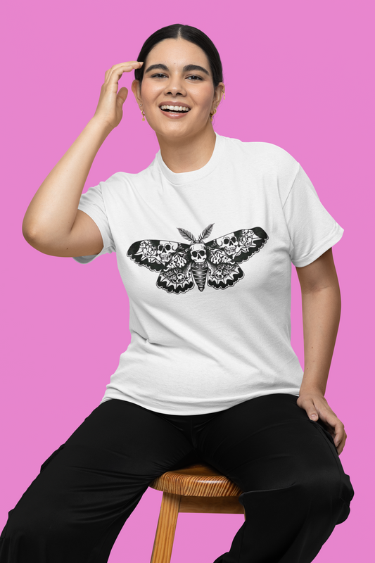 Gothic Moth T-Shirt Printify T-Shirt Rhythm & Drip Apparel