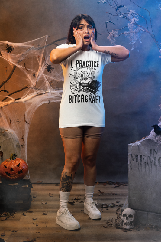 Halloween- I Practice Bitchcraft Tee Printify T-Shirt Rhythm & Drip Apparel
