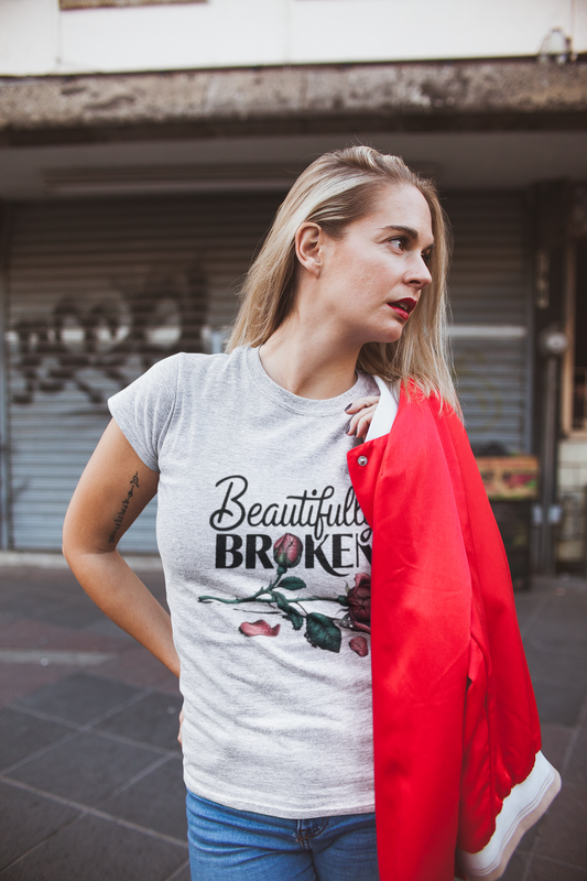 Beautifully Broken T-Shirt Printify T-Shirt Rhythm & Drip Apparel