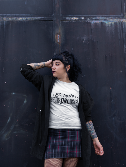 Beautifully Broken T-Shirt Printify T-Shirt Rhythm & Drip Apparel