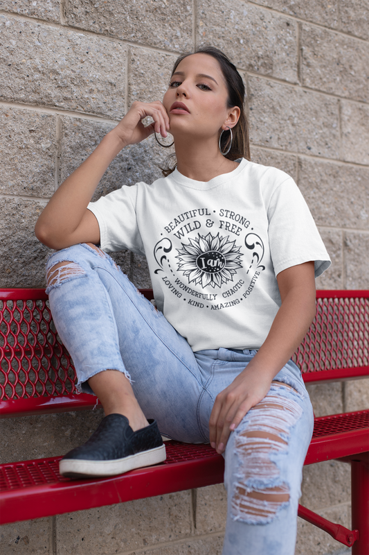 Beautiful, Strong, Wild & Free Printify T-Shirt Rhythm & Drip Apparel