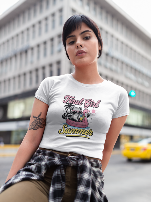 Summer- Feral Girl Summer T-Shirt Printify T-Shirt Rhythm & Drip Apparel