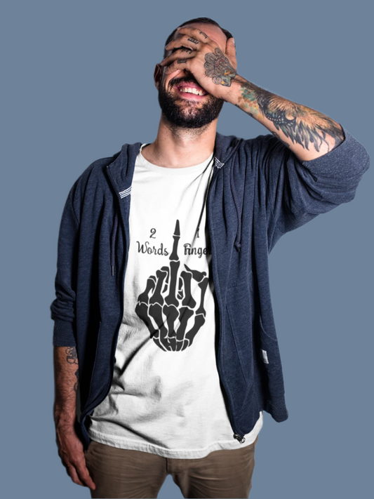 2 Words 1 Finger Printify T-Shirt Rhythm & Drip Apparel