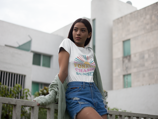 Summer- Forever Chasing Sunsets T-Shirt Printify T-Shirt Rhythm & Drip Apparel