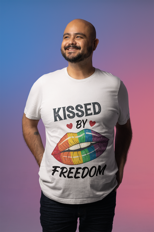 Kissed by Freedom LGTBQ T-Shirt Printify T-Shirt Rhythm & Drip Apparel