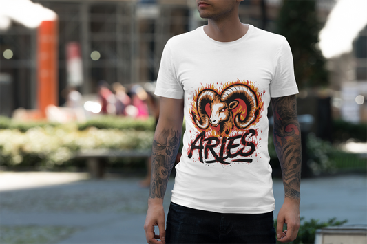Aries Zodiac T-Shirt Printify T-Shirt Rhythm & Drip Apparel