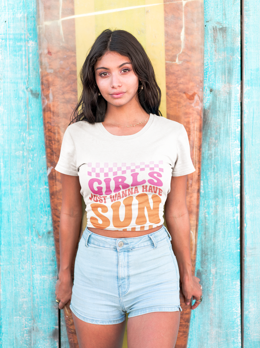 Summer- Girls Just Wanna Have Sun T-Shir Printify T-Shirt Rhythm & Drip Apparel
