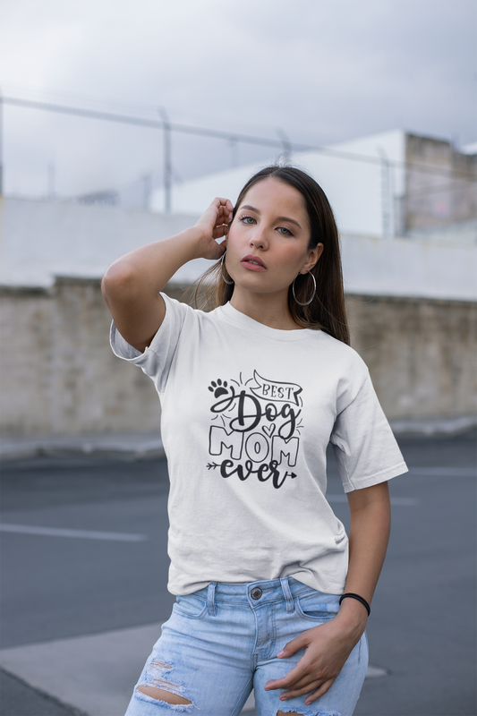 Best Dog Mom Ever Printify T-Shirt Rhythm & Drip Apparel