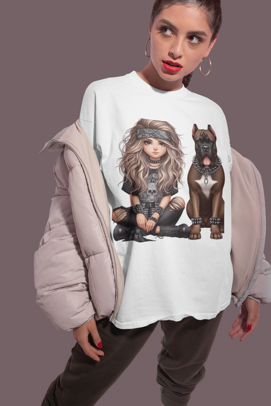 A Girl And Her Dog 5 T-Shirt Printify T-Shirt Rhythm & Drip Apparel