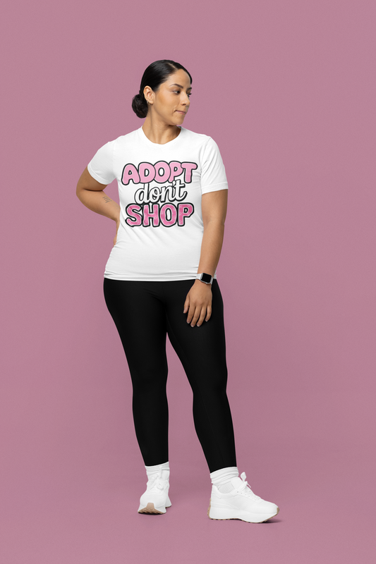 Adopt Don't Shop T-Shirt Printify T-Shirt Rhythm & Drip Apparel