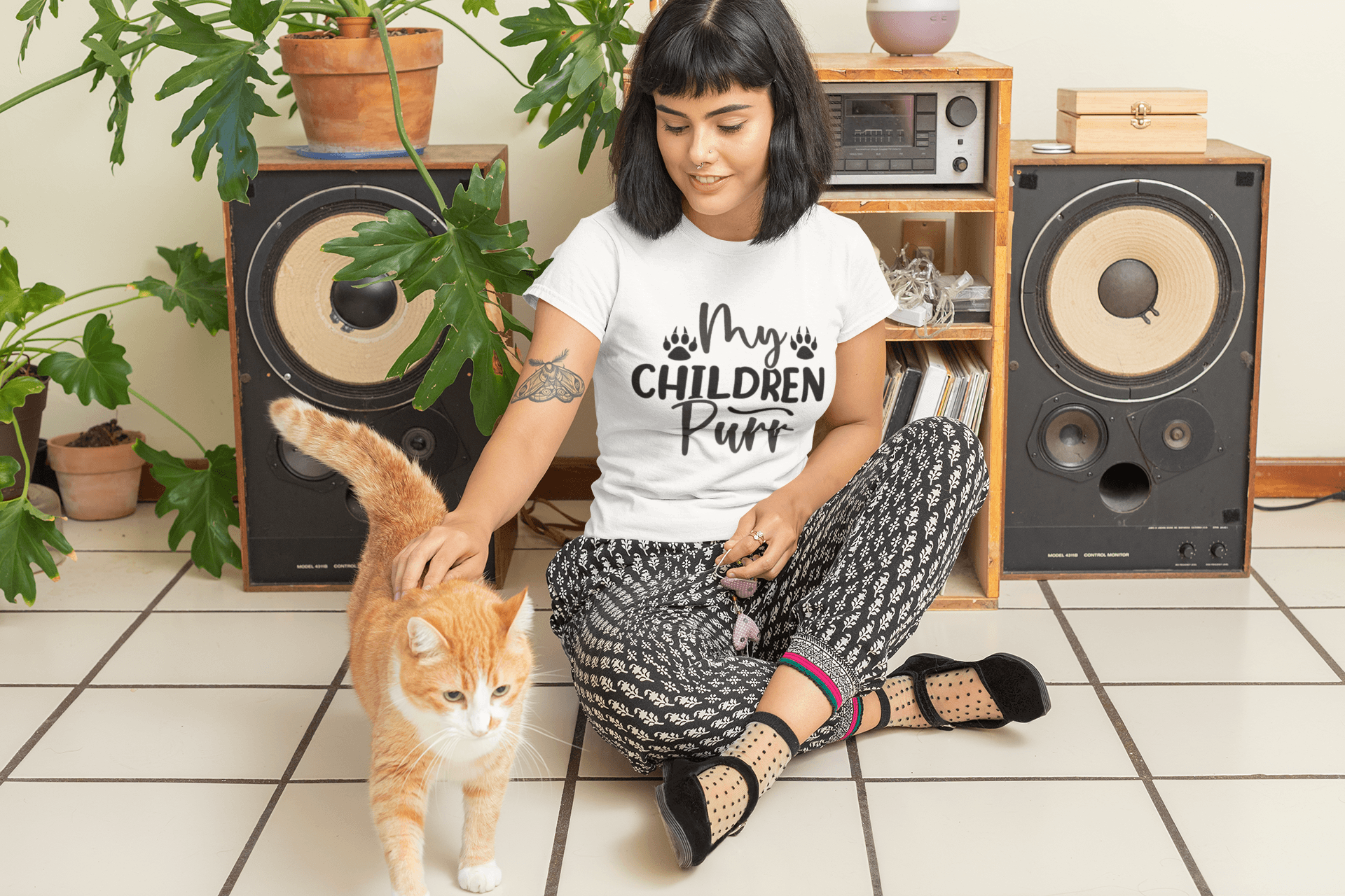 My Children Purr T-Shirt Printify T-Shirt Rhythm & Drip Apparel