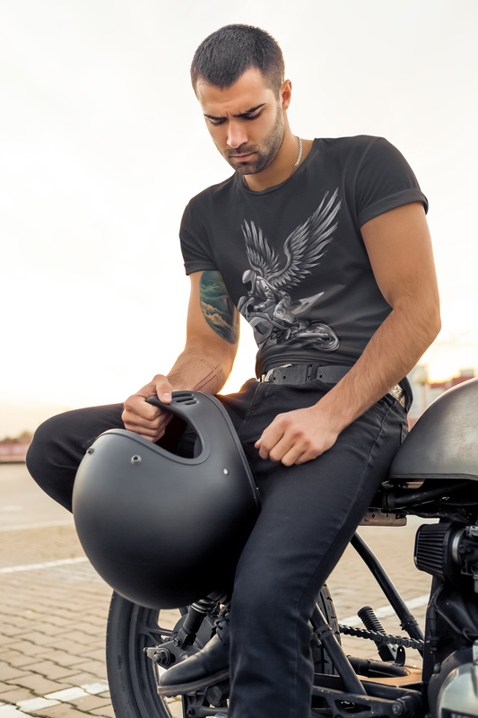 Wings of Freedom Motorbike T-Shirt Printify T-Shirt Rhythm & Drip Apparel