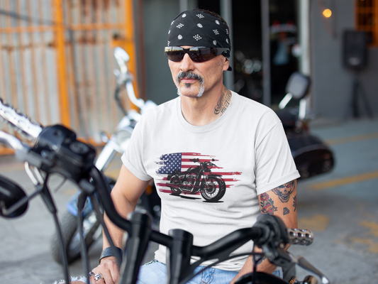Vintage American Motorcycle Tee Printify T-Shirt Rhythm & Drip Apparel