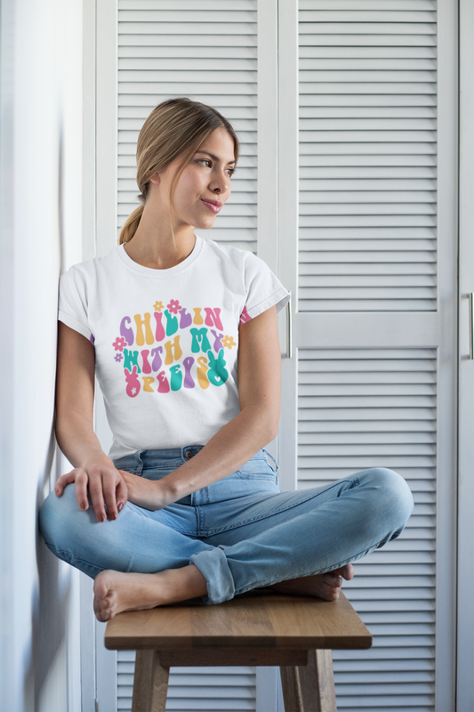 Easter- Chillin' with My Peeps Printify T-Shirt Rhythm & Drip Apparel