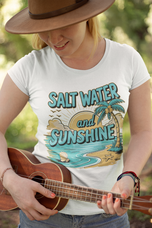 Summer-Salt Water And Sunshine T-Shirt Printify T-Shirt Rhythm & Drip Apparel