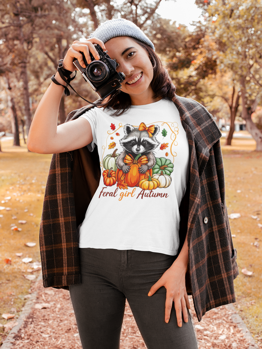 Fall- Feral Girl Autumn T-Shirt Printify T-Shirt Rhythm & Drip Apparel