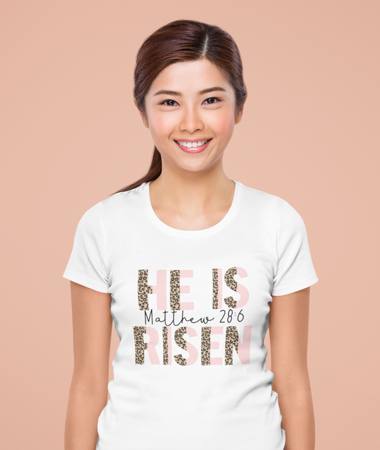 Easter- He Is Risen T-Shirt Printify T-Shirt Rhythm & Drip Apparel