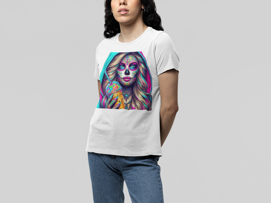 Vibrant Sugar Skull T-Shirt Printify T-Shirt Rhythm & Drip Apparel