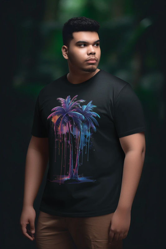 Vibrant Palm Tree Graphic Tee Printify T-Shirt Rhythm & Drip Apparel
