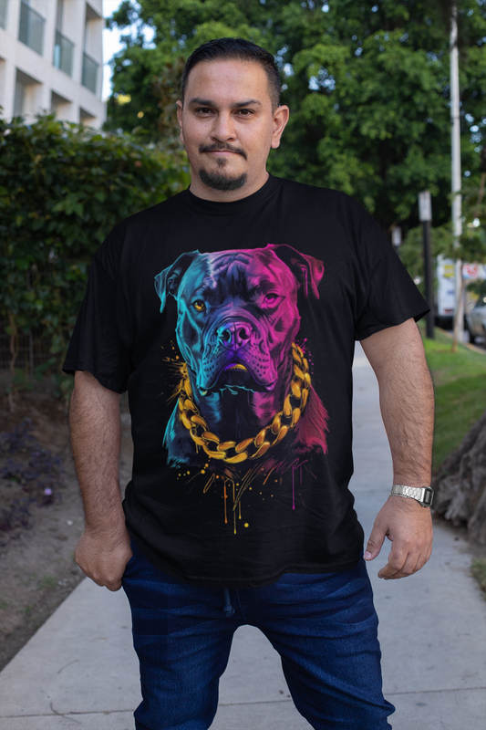 Vibrant Dog Art T-Shirt Printify T-Shirt Rhythm & Drip Apparel