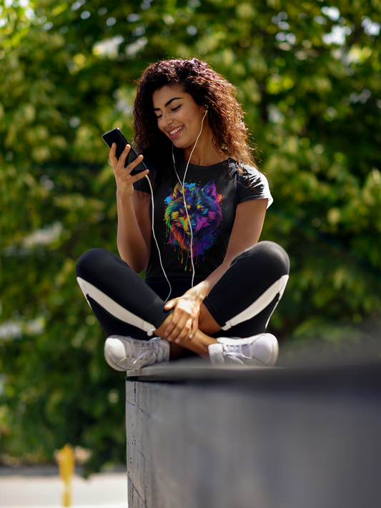 Vibrant Wolf Graphic Tee Printify T-Shirt Rhythm & Drip Apparel