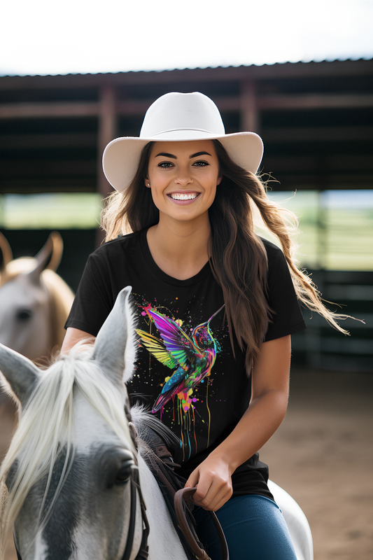 Vibrant Hummingbird T-Shirt Printify T-Shirt Rhythm & Drip Apparel