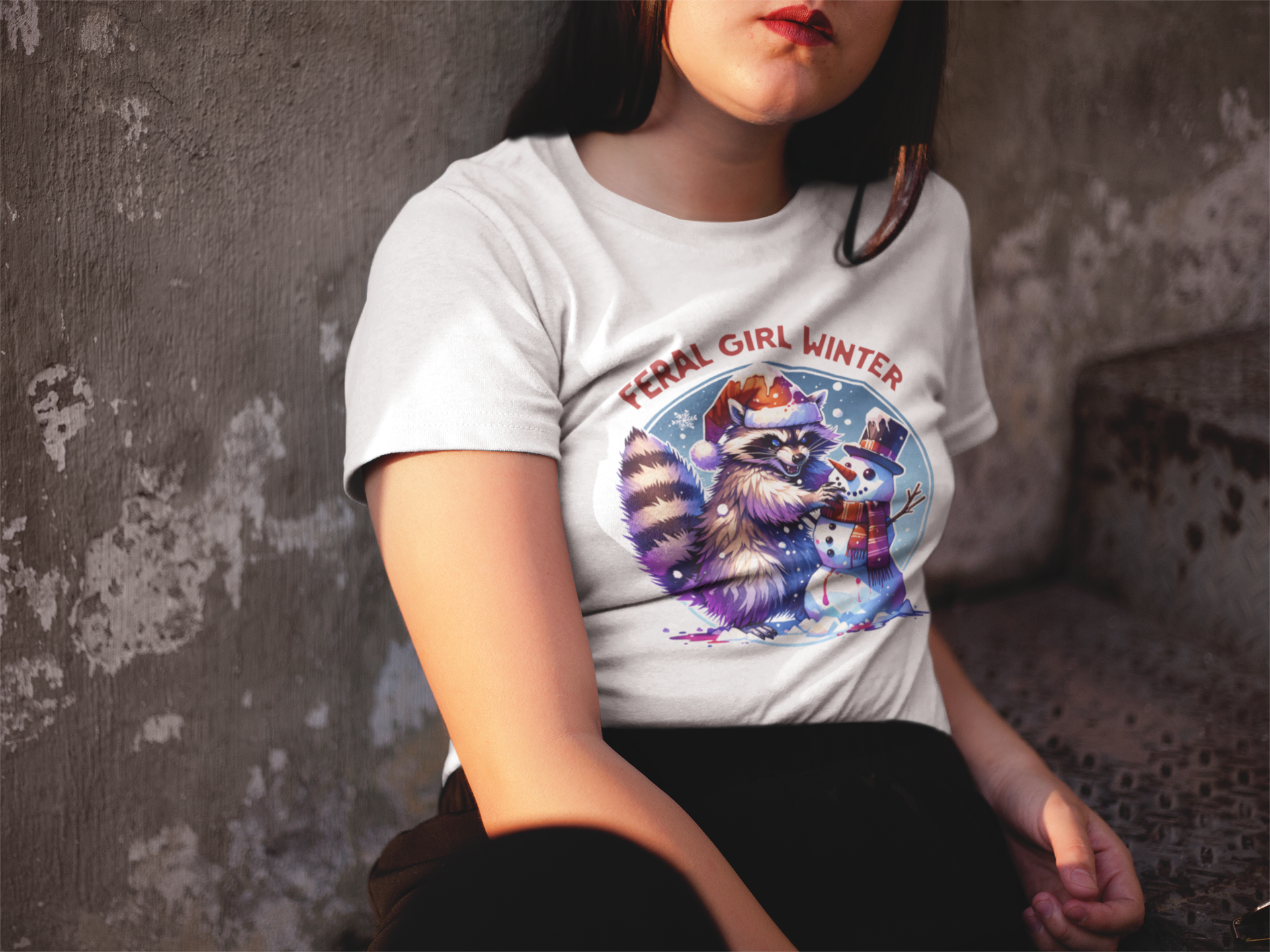 Winter- Feral Girl Winter T-Shirt Printify T-Shirt Rhythm & Drip Apparel