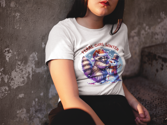 Winter- Feral Girl Winter T-Shirt Printify T-Shirt Rhythm & Drip Apparel
