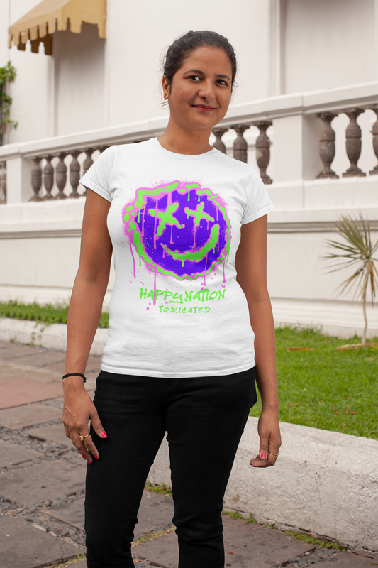 Colorful Graffiti Smiley T-Shirt Printify T-Shirt Rhythm & Drip Apparel