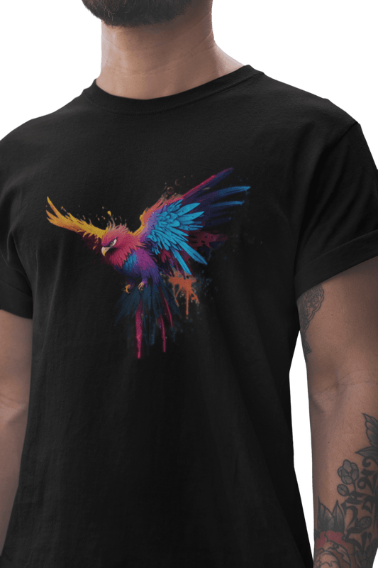 Colorful Bird T-Shirt Printify T-Shirt Rhythm & Drip Apparel