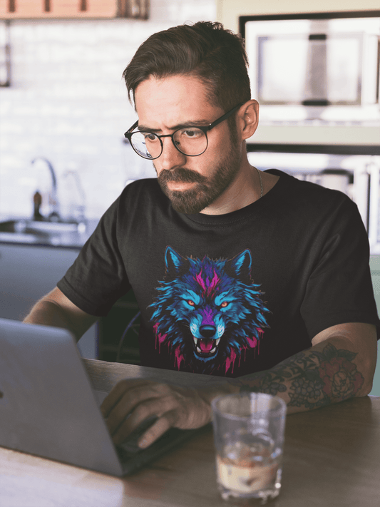 Vibrant Wolf Graphic T-Shirt Printify T-Shirt Rhythm & Drip Apparel