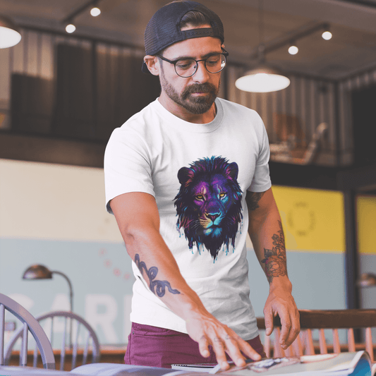 Vibrant Lion Graphic T-Shirt Printify T-Shirt Rhythm & Drip Apparel