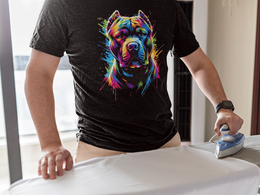 Vibrant Pitbull T-Shirt Printify T-Shirt Rhythm & Drip Apparel