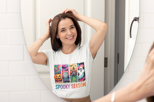 Spooky Season T-Shirt - Fun Halloween Tee for Celebrations, Fall Festivities, Costume Parties, Ghost Lovers, Pumpkin Fans Printify T-Shirt Rhythm & Drip Apparel