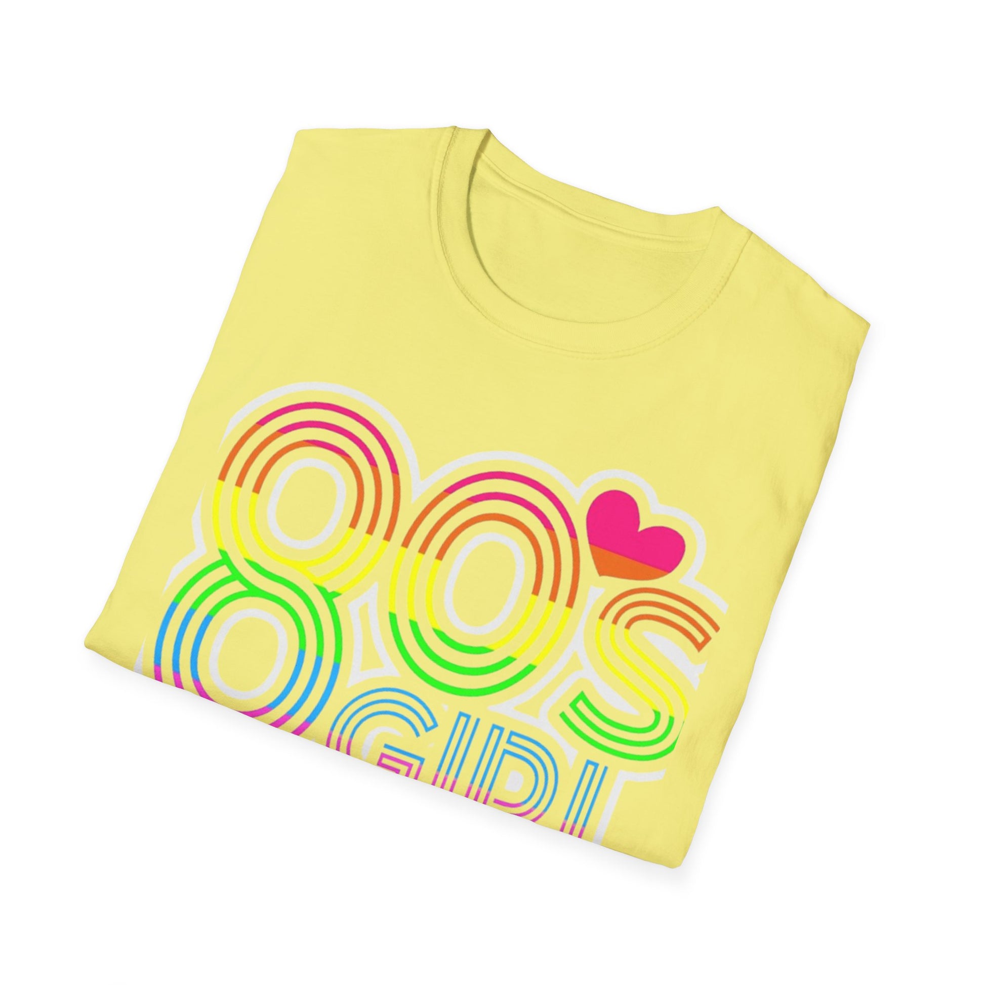 80s Retro 80's Girl Rainbow T-Shirt Printify T-Shirt Rhythm & Drip Apparel