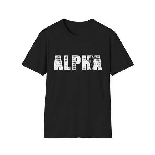 Alpha T-Shirt Black Printify T-Shirt Rhythm & Drip Apparel