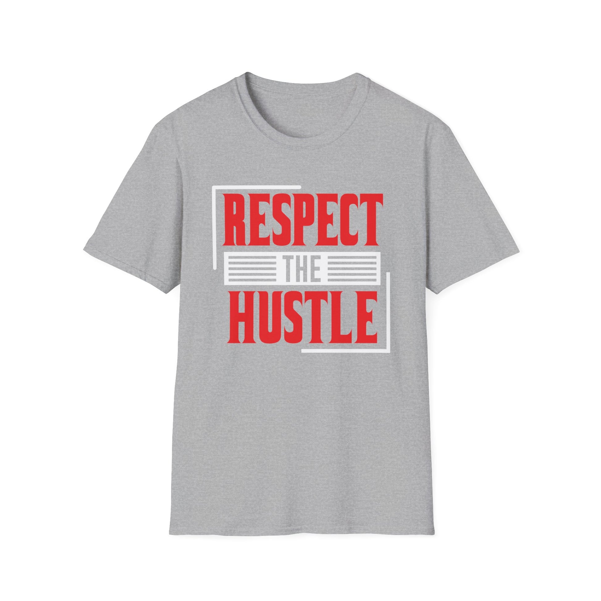 Respect the Hustle T-Shirt Sport Grey Printify T-Shirt Rhythm & Drip Apparel