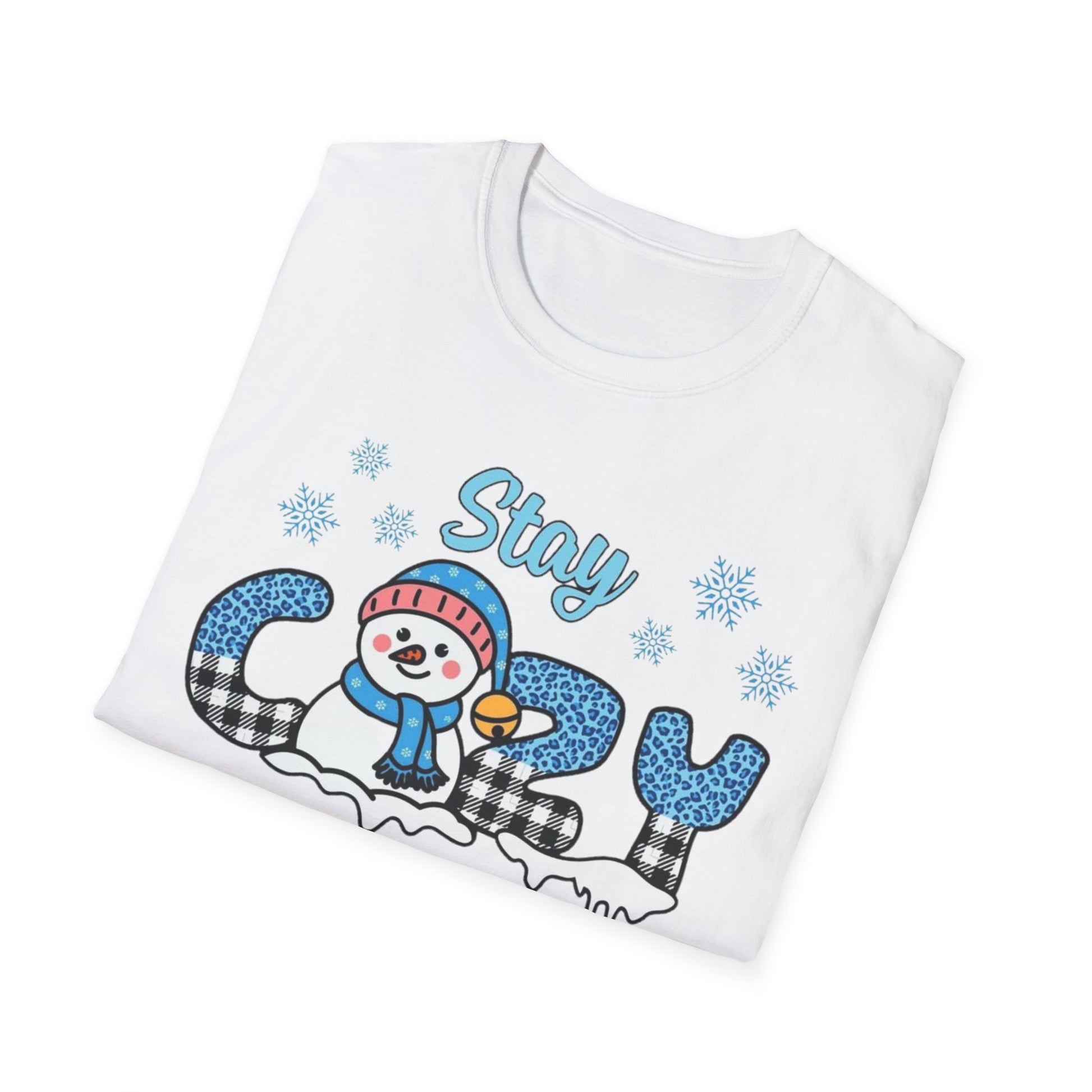 Winter- Cozy Snowman T-Shirt Printify T-Shirt Rhythm & Drip Apparel