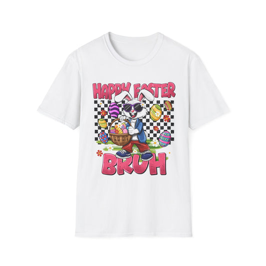 Easter- Happy Easter Bruh T-Shirt White Printify T-Shirt Rhythm & Drip Apparel