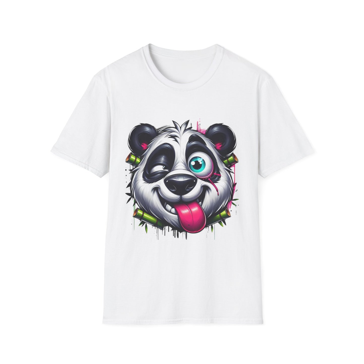 Vibrant Panda Graphic Tee White Printify T-Shirt Rhythm & Drip Apparel